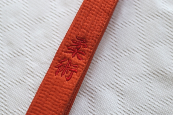 BELT / OBI for JU JITSU - ORANGE - EMBROIDERY